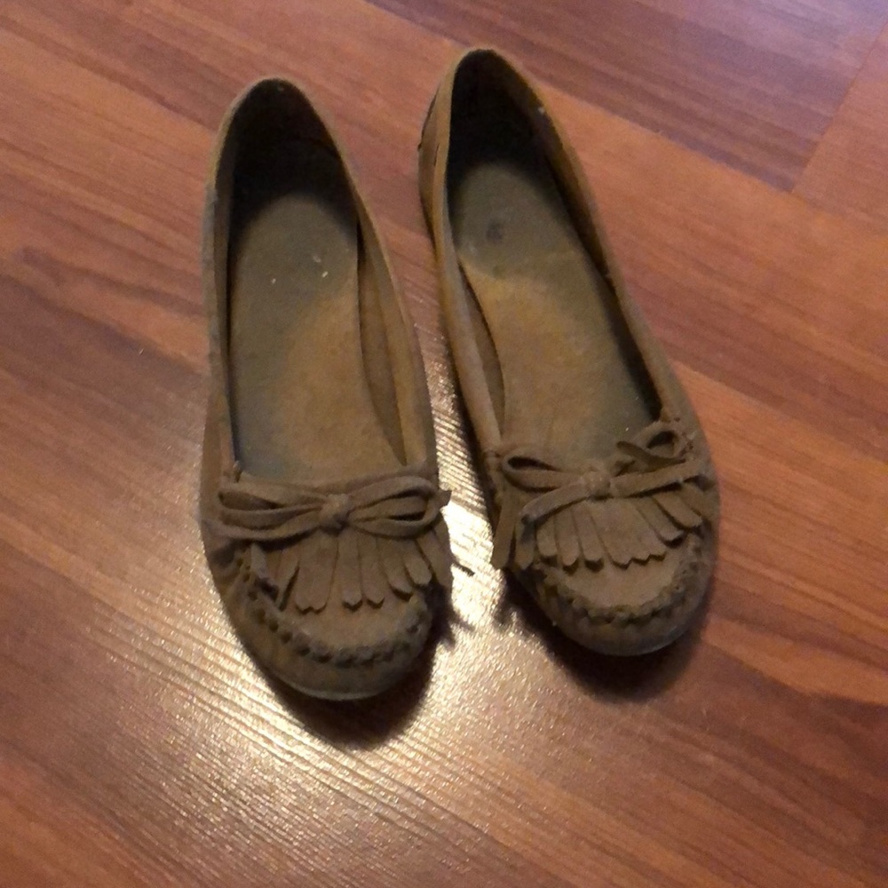 Moccasin style slip ons